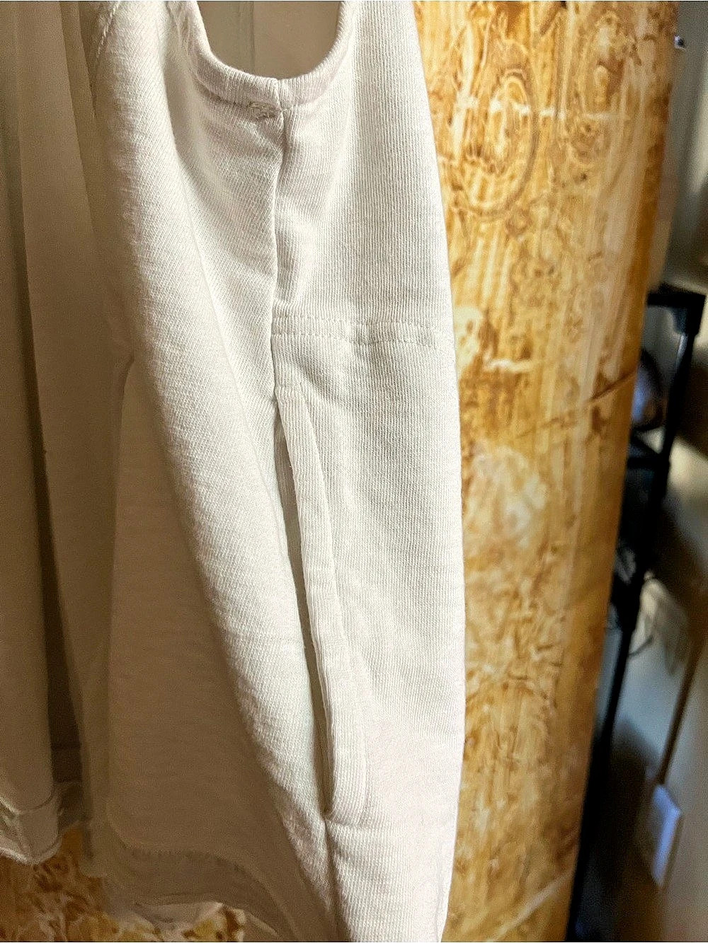 Simply Southern Washed Romper Cotton Cream Medium - Picture 4 of 7